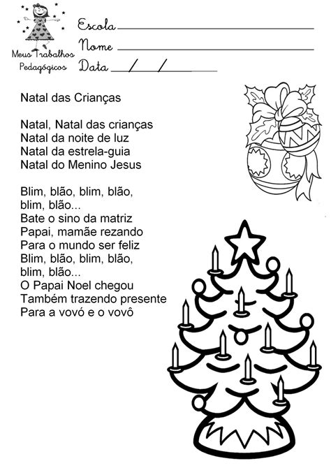 Letra De Musica De Natal Para EducaçãO Infantil ZN81 - Ivango