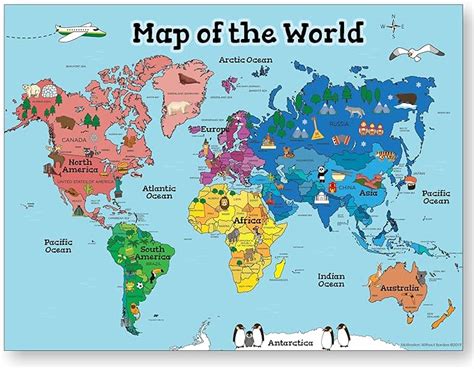 Easy World Map For Kids