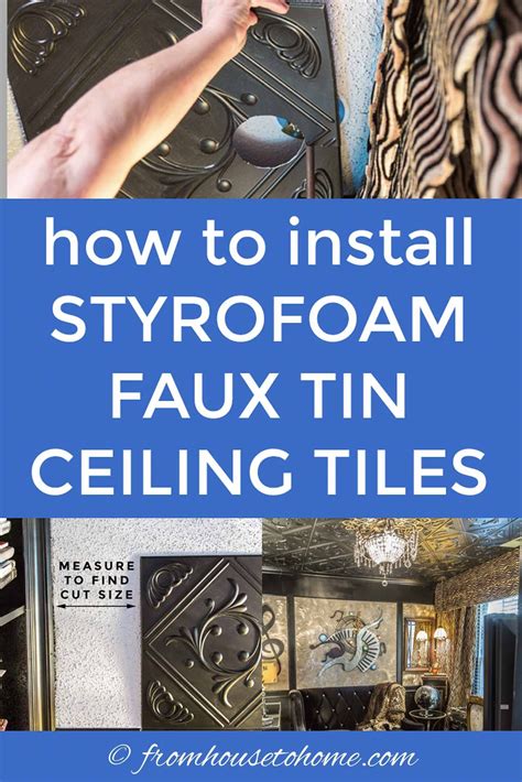 How to Install Styrofoam Faux Tin Ceiling Tiles | Faux tin ceiling ...