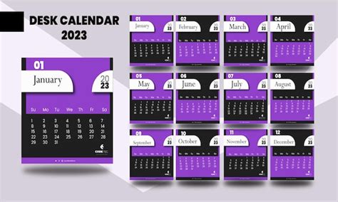 Premium Vector | Wall calendar template 2023