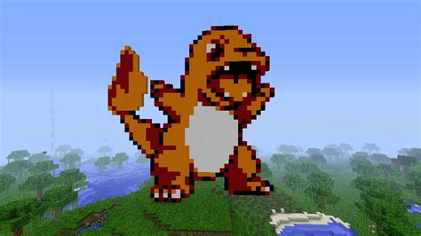 Charmander Pixel Art Minecraft Map