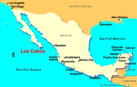 Map of Los Cabos - TravelsFinders.Com