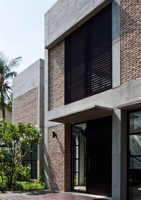 Brick and concrete house | แปลนบ้าน, บ้านในฝัน, ร้านอาหาร