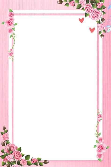 Romantic Floral Border Background | Pink background, Floral background, Flower background images