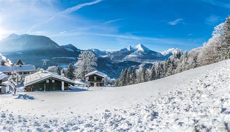 Snowy Cottages In The Bavarian Alps In Winter Photograph by JR Photography