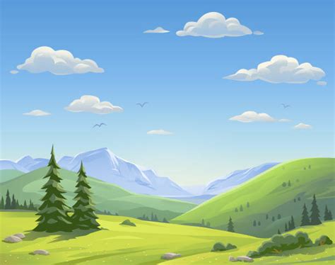 Cartoon Landscapes Illustrations, Royalty-Free Vector Graphics & Clip Art - iStock