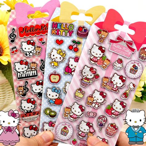 Hello Kitty Stickers Hello Kitty Three-Dimensional Candy Stickers ...