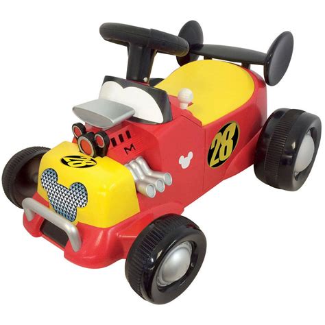 Kiddieland Disney Mickey Mouse Roadster Formula Racer Sound Activity Ride-On - Walmart.com