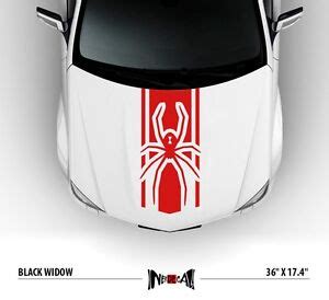 BLACK WIDOW LOGO SPIDER Hood Race Stripes Car Vinyl Sticker Decal | eBay