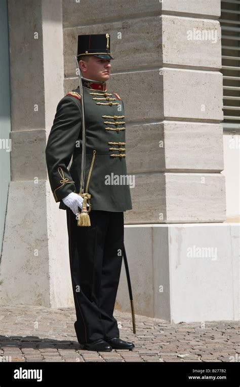 Hungarian Soldier in Ceremonial uniform Stock Photo - Alamy