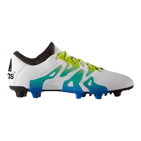 adidas Men's X 15.1 FG Outdoor Soccer Cleats - White/Black/Blue | Sport ...