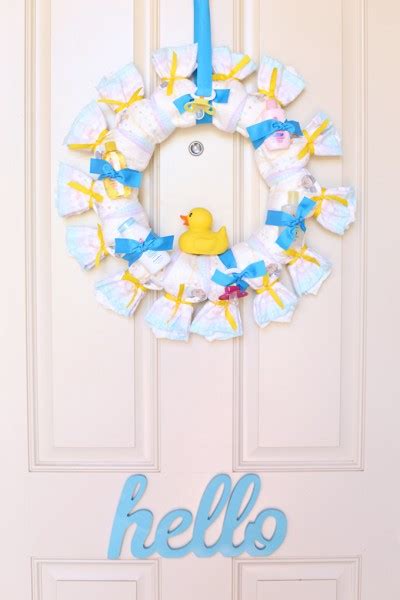 Craft: Baby Shower Diaper Wreath - See Vanessa Craft