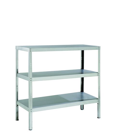 RACK3S - Stainless Steel Storage Rack with 3 Shelves and Adjustable ...