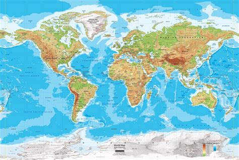 Learning Geology: World Map: Political and Physical