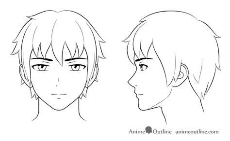 How To Draw Boy Anime Heads Step By Step For Beginners