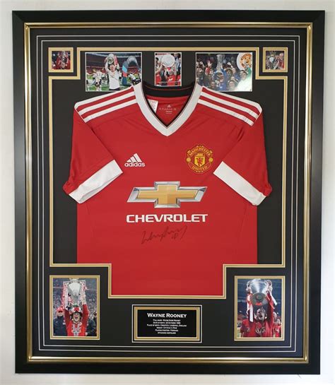 Wayne Rooney signed Manchester United shirt framed – Experience Epic