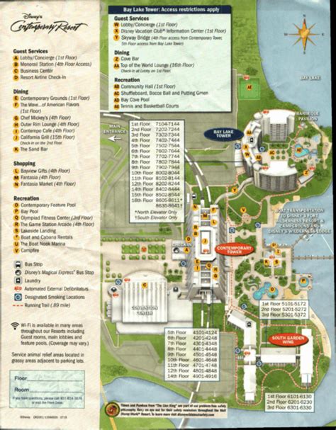 Disney's Contemporary Resort Map