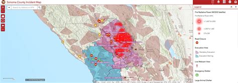 Here's An Auto-Updating Fire Map of Sonoma County and All of California