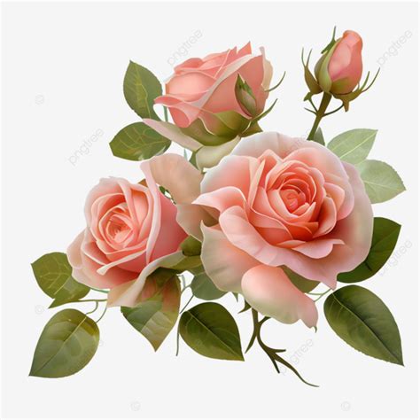 Set Of Pink Roses, Roses, Rose, Pink Rose PNG Transparent Clipart Image ...