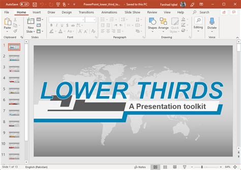 News Channel PowerPoint Template with Lower Third Design