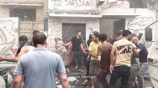 Aftermath of the Israeli bombing of Gaza this Morning...those Screams