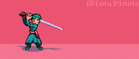 Pixel Art Animation of Zoro - 1 Sword Style : r/AnimatedPixelArt