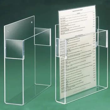Wholesale Wall Mounted Clear Acrylic Menu Holder Sign Holders Poster Display Rack - Buy ...
