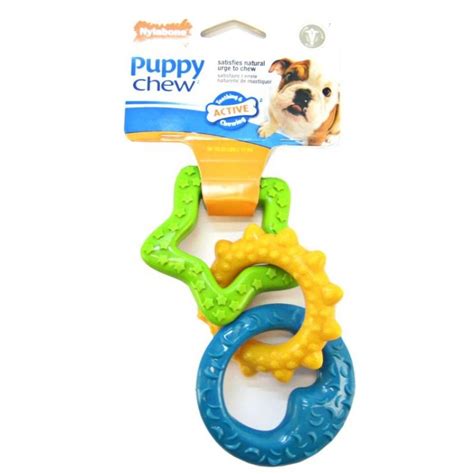 Nylabone Puppy Chew Nylabone Puppy Teething Rings Dog Chew Toys | Puppy teething, Puppy chewing ...