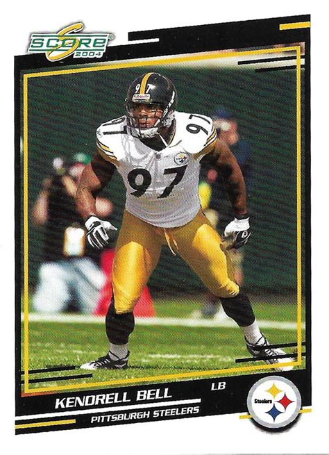 Kendrell Bell 2004 Score #254 Pittsburgh Steelers Football Card