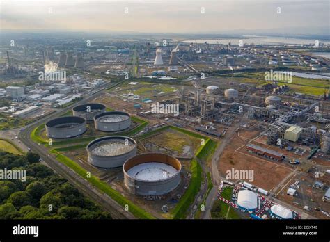 Aerial view of Grangemouth Refinery and port, Grangemouth, Scotland Stock Photo - Alamy