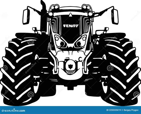 Tractor - Farm Tractor, Farming Vehicle - Farm Silhouette Stock Vector ...