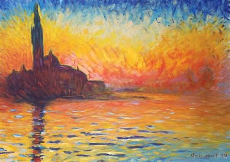 CLAUDE MONET "Sunset in Venice" - original copy Painting | Monet paintings, Claude monet, Claude ...