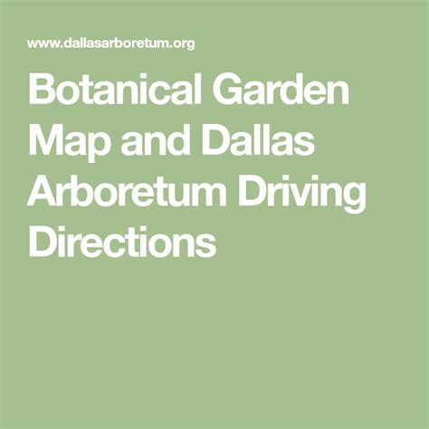 Garden Map | Dallas Arboretum and Botanical Garden | Dallas arboretum, Botanical gardens, Botanical