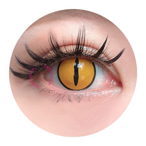 Gold Demon Eye Contacts | Cat Eye Contacts With Prescription Halloween ...