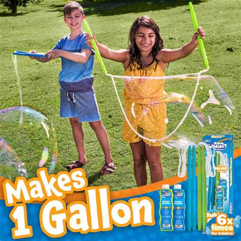 Buy 2 Giant Bubble Wands (Make 1 Gallon Total) with 2 CONCENTRATED Bubble Refill Solution for ...