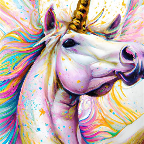 Watercolor Painting of an Intricate Unicorn · Creative Fabrica