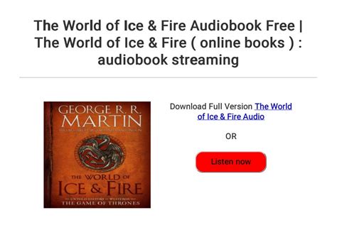 The World of Ice & Fire Audiobook Free | The World of Ice & Fire ( on…