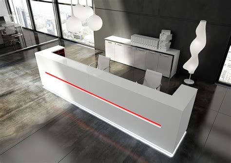 Cool Modern Desks Delightful Modern White Reception Desk Design Led Reception Desks Ideas ...