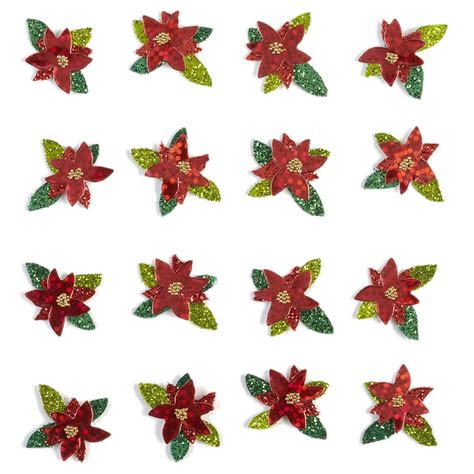 Jolee's Christmas Stickers, Mini Poinsettias - Walmart.com - Walmart.com