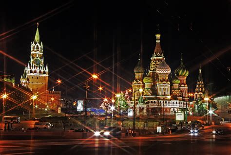 Wallpaper : cityscape, night, Moscow, evening, tower, Russia, Red ...