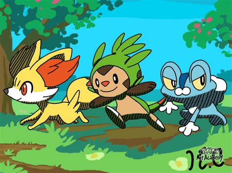 Kalos Starters by KingCoop6400 on DeviantArt