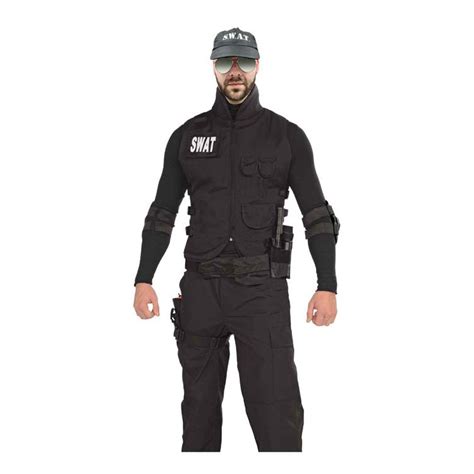 SWAT Vest Costume Mens FBI Cops Military Army Fancy Dress Police Outfit - Abracadabra Fancy Dress