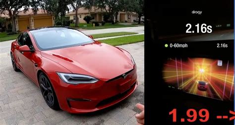 Tesla Model S Plaid Achieved 0-60 mph in 1.99s on the Street - Vehiclesuggest
