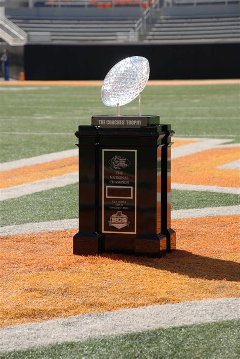 The Cowboy Huddle: BCS National Championship Trophy Visits Stillwater