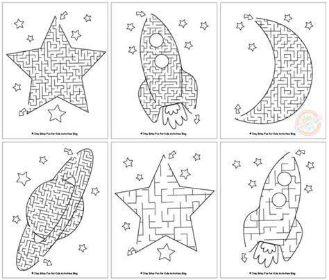 Fun Free Printable Space Mazes Worksheets For Kids | Kids Activities Blog | Printable activities ...