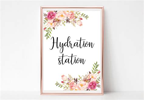 Hydration Station Sign Printable Wedding Beverage Signs Party | Etsy | Bubbly bar sign, Wedding ...