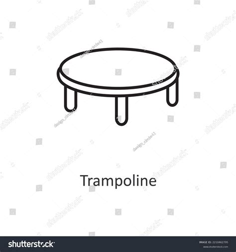 Trampoline Vector Outline Icon Design Illustration Stock Vector ...