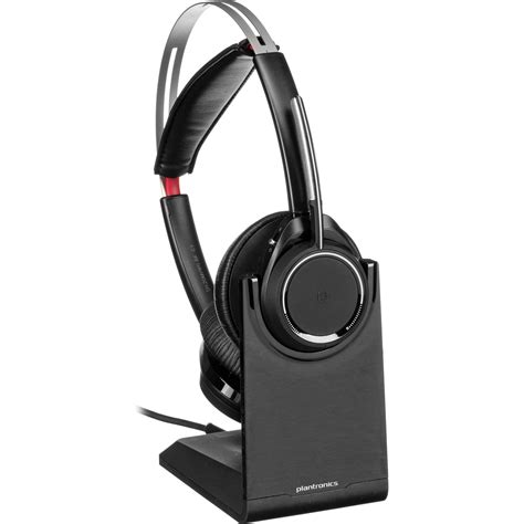 Plantronics Voyager Focus UC With Charge Stand (Poly) Bluetooth Dual-Ear (Stereo) Headset With ...