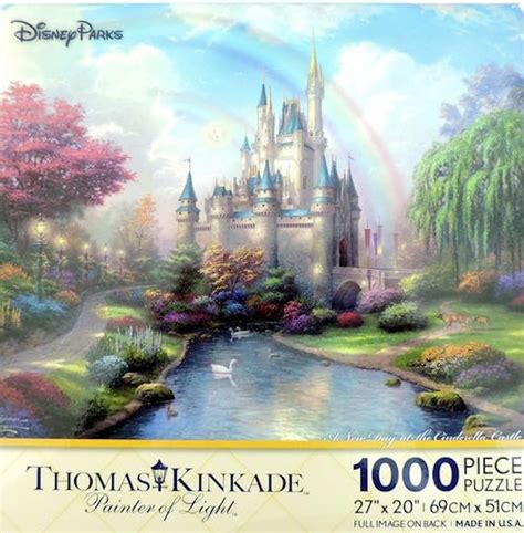 Disney Parks A New Day at the Cinderella Castle Thomas Kinkade 1000 Piece Jigsaw Puzzle: Amazon ...