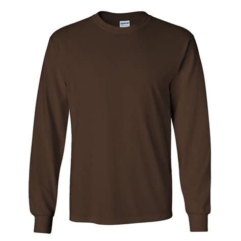 Gildan Mens Plain Crew Neck Ultra Cotton Long Sleeve T-Shirt | eBay